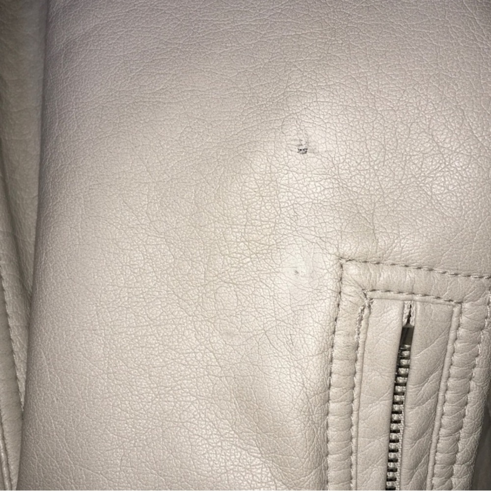 Express Women's Tan Faux Leather Jacket Sz Med - Picture 7 of 7